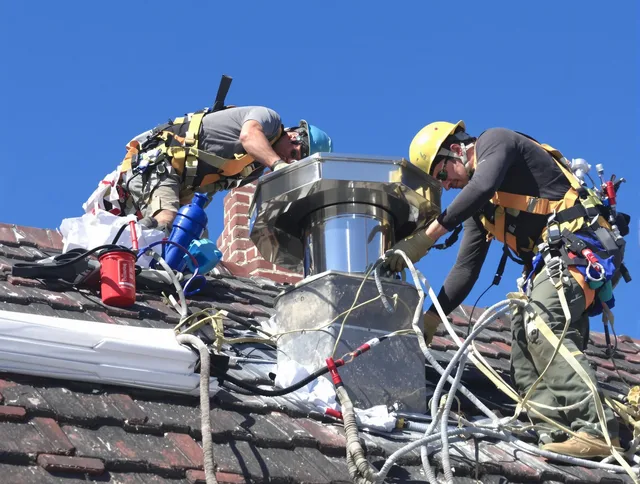 Protective chimney cap installed by Santa Monica Chimney Sweep in Santa Monica, CA