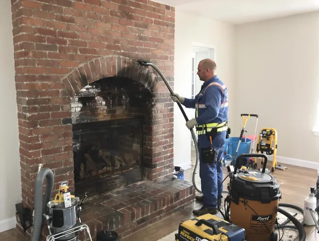 Santa Monica Chimney Sweep expert performing detailed chimney sweep in Santa Monica, CA