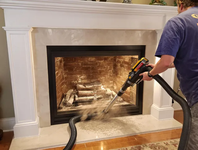 Fireplace cleaning performed by Santa Monica Chimney Sweep in Santa Monica, CA