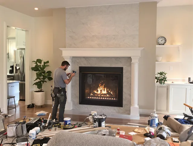 Newly installed fireplace by Santa Monica Chimney Sweep in Santa Monica, CA