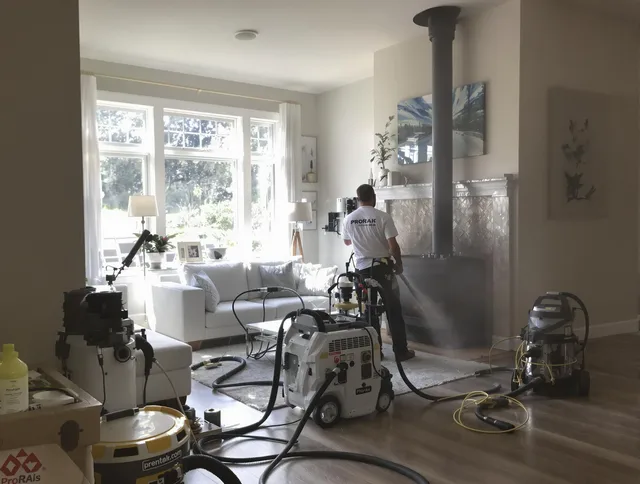 Soot removal service by Santa Monica Chimney Sweep for a fireplace in Santa Monica, CA